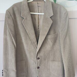 Vintage 70s Sears The Men's Store Corduroy Blazer - Tan - Made in Poland